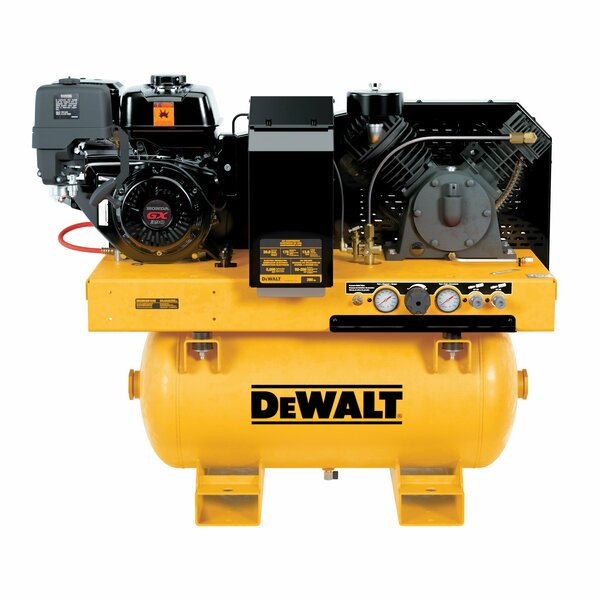 Dewalt 3-in-1 Two Stage Compressor 30G, 175PSI, 13.6SCFM at 100PSI, Gas, Generator 5,500W, Welder 200Amp DXCMCGW1330